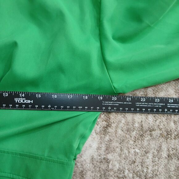 Women's Green Collared Shirt Dress Long Sleeve Midi Pleated Dress By UOOZEE - Picture 15 of 16